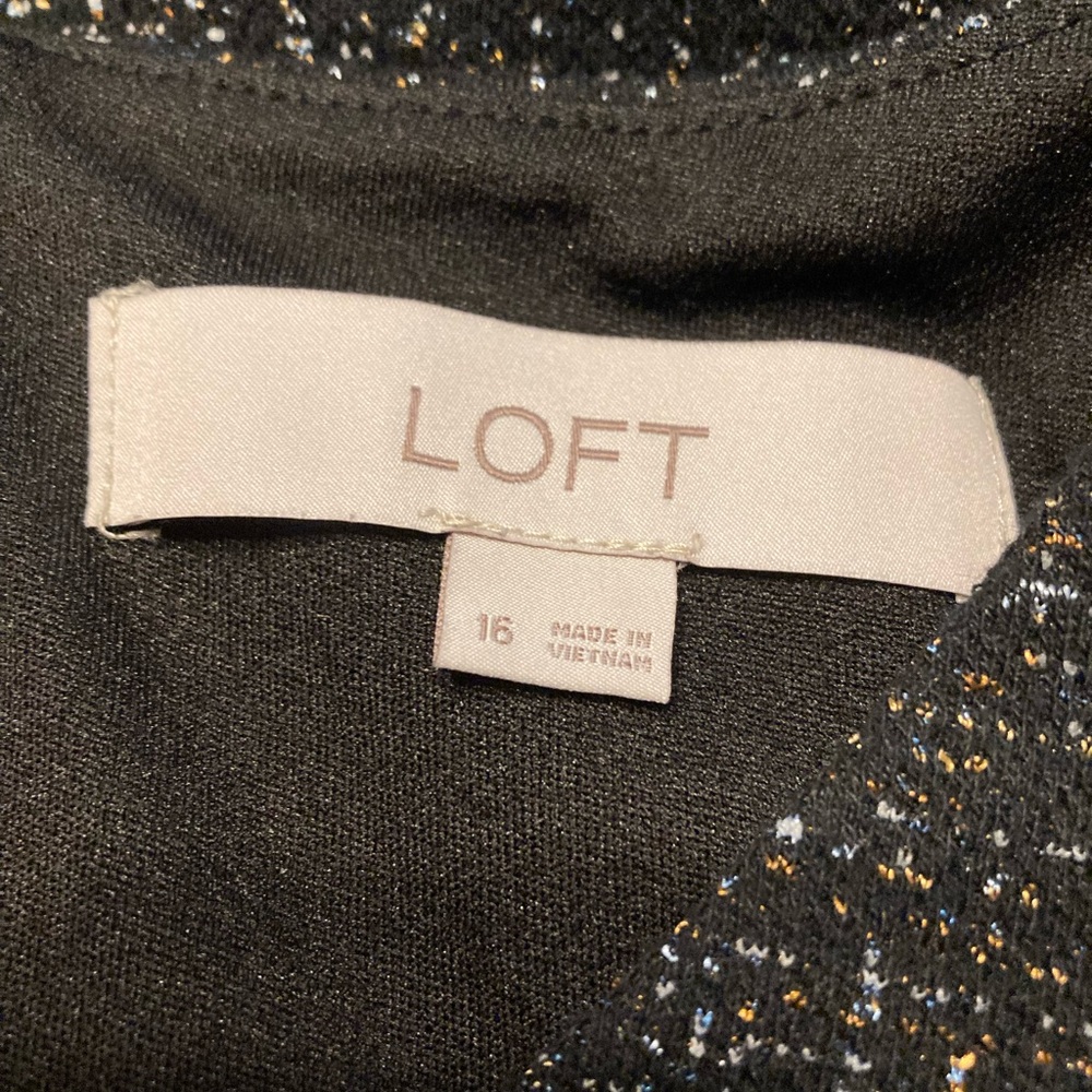 LOFT Black Belted Dress - Picture 9 of 11